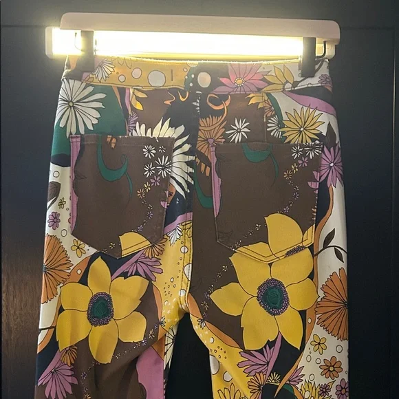 RARE Free People Float On Flair Floral Hippie Bellbottom